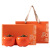 Creative Tea Pot Ceramic Persimmon Candy Lucky Persimmon Sealed Small Tea Set Gift Box Storage Packaging Hand Gift
