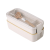 Rectangular Double-Layer Silicone Wheat Straw Fiber Plastic Bento Box