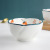 4.75-Inch Flowers Daisy Ceramic Rice Bowl Homemade Underglaze Tableware Lace Breakfast Bowl Dessert Bowl Soup Bowl
