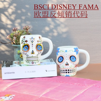 Creative Skull Mug Halloween Ghost Festival Gift 3D Stereo Ceramic Cup Factory Wholesale