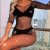 European and American Sexy Rhinestone Fishnet Clothes One-Piece Underwear Full Body with Diamond Open Suit Tights