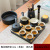 Black Porcelain Japanese Tea Set Home Living Room Simple Kung Fu Tea Set Office Tea Tray Factory Direct Sales