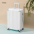 Luggage Men's Aluminum Frame Universal Wheel Leather Case PVC Trolley Case 20-Inch Boarding Luggage and Suitcase Factory Wholesale