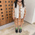 2022 Spring and Autumn New Parent-Child Suit Solid Color Vest Jacket Two-Piece Set Mother-Daughter Matching Outfit Long Sleeve Plaid Dress Suit