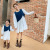 Play Together Parent-Child Dress Mother-Daughter Korean Style Denim Vest Dress 2-Piece Set Girls Spring New Dress