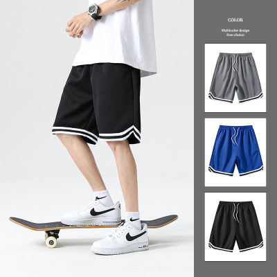 Men's Summer Shorts Casual Sports Pants Fashion Brand Men's Clothing Loose Quick-Drying Knee Length Pants Work Clothes Foreign Trade Wholesale