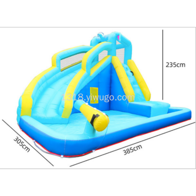 Yiwu Factory Direct Sales Children's Inflatable Castle Indoor Small Trampoline Slide Rock Climbing Naughty Castle Inflatable Toys