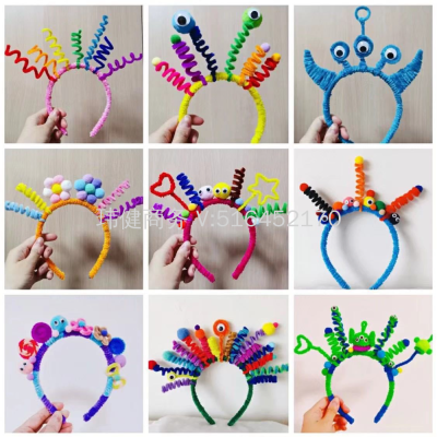 DIY Children's Handmade Headband Twisted Stick Material Package Kindergarten Creative Toys Handmade Hair Root Hairpin