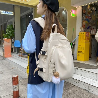 Backpack Men's and Women's New Japanese Element Ins Student Schoolbag Retro Hong Kong Style Travel Backpack