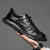 Men's Shoes Spring New Board Shoes Trendy Pattern Lace-up Shoes Men's Trendy Low-Cut Genuine Leather Casual Men's Shoes