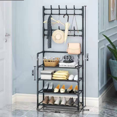 5  tier household vertical with coat rack plastic shoe display rack living room furniture storage shoe rack stand 