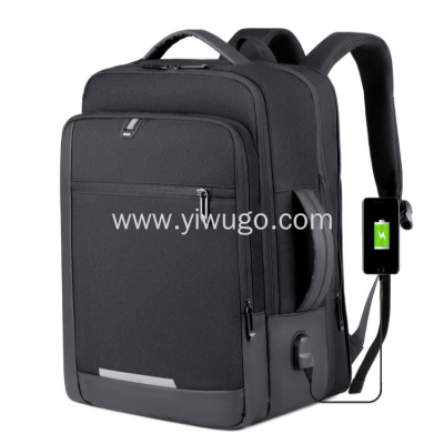 Men's Backpack Large Capacity Scalable Multifunctional USB Rechargeable Travel Business Backpack Computer Backpack