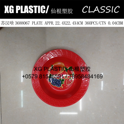 fruit plate plastic round snack plate candy plate dried fruit tray cheap price classic style household dish hot sales
