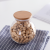 Bo Green Elegant Bamboo Cover round Storage Tank Sealed Snack Candy Nuts Grains Storage Tank Heat-Resistant Glass Jar