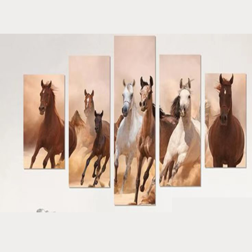 五联画油画喷绘油画写真油画装饰画帆布画装饰字画帆布油画油画