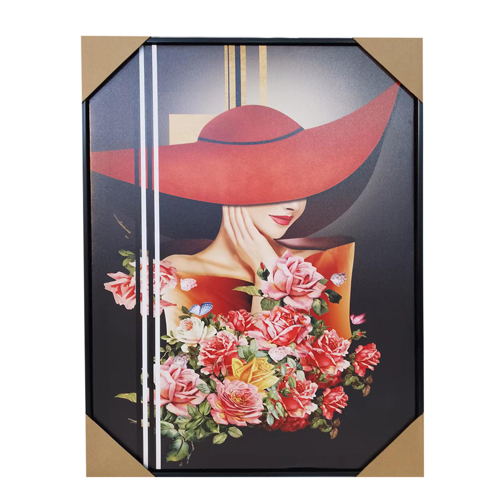 油画美女装饰画帆布装饰画帆布画油画布装饰画有框油画装饰画油画