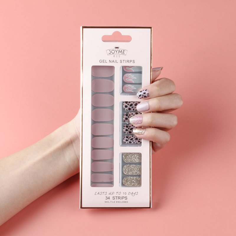 热销款34贴美甲贴纸跨境防水免考柔软服帖不起翘指甲贴花色搭配