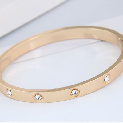 Ka Jia 18K Rose Gold Bracelet Female Love Same Style Starry Titanium Steel Ten Diamond Classic Men and Women Couple Bracelet