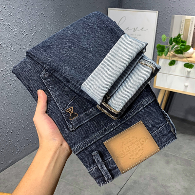 High-End Men's Jeans Stretch Slim Fit Skinny Korean Style 2022 Summer New Casual Trend Long Pants Men's Fashion