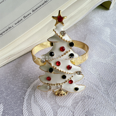 Christmas Napkin Ring Napkin Ring Decoration Napkin Buckle Napkin Ring Wedding Christmas Daily Necessities Household Supplies