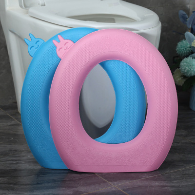 New Eva Waterproof Toilet Mat O-Type Four Seasons Universal Washable Clean Cushion Ferrule Adhesive Toilet Seat Lid Cover Lifter