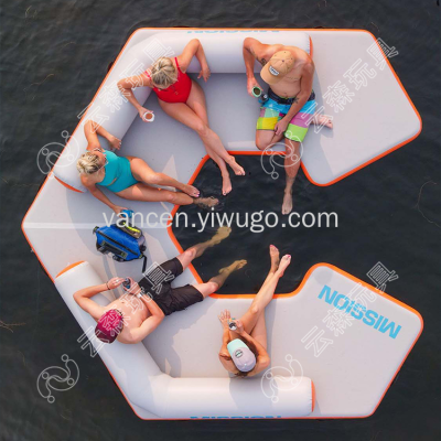 Water Inflatable Floating Row Floating Blanket Floating Mat Leisure Platform Recliner Swimming Pool Floating Bed Sea 