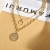 Coin lion head Necklace female ins hip hop multi-layer collarbone chain cold wind round neck chain net red