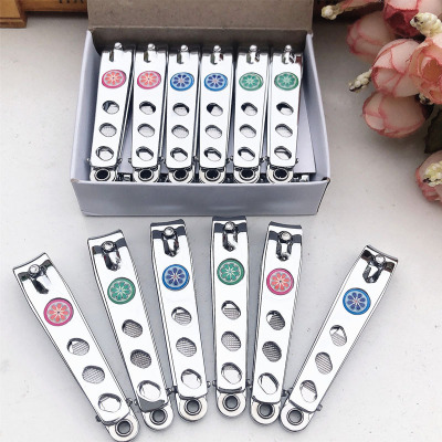 Large Rubber Surface Nail Scissors Stainless Steel Large Nail Clippers with Earpick Multi-Functional Nail Clippers Two Yuan Store Supply