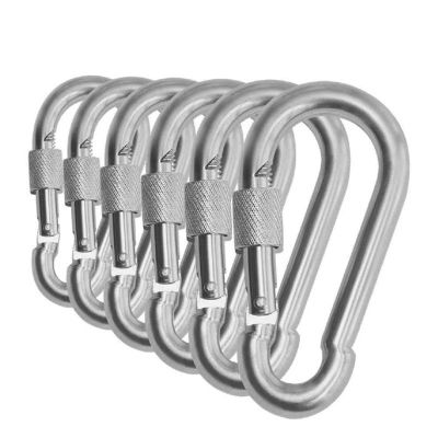 Galvanized Safety Buckle Spring Hook with Ring Spring Fastener Hooded Climbing Button Carabiner Safety Hook Dog Chain Buckle Hanger Safety Hoy