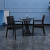 Plastic Dining Tables and Chairs Outdoor Leisure Rattan Chair Table Chair Coffee Shop Rattan Chair Table Back Chair