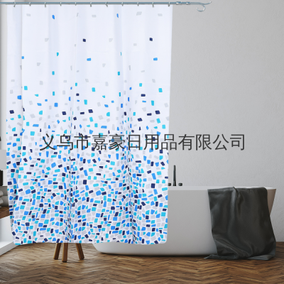 Hot Sale Amazon Bathroom Waterproof Door Curtain Shower Curtain Mildew-Resistant Plastic New Thickened Polyester