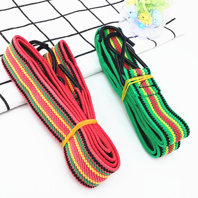 Manufacturers Supply Color Striped Widened Elastic Flat Car Rope 1.1 M Long Car Rope Wholesale Two Yuan Supply