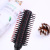 Factory Direct Supply Black Comb Hairdressing Comb round Brush Haircut Comb Red Handle round Hairbrush Wholesale