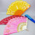 Rainbow Flat Fan Folding Fan Dance Fan Spanish Fan Plastic Colored Gold Fan