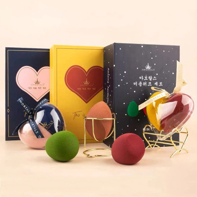 Cosmetic Egg Smear-Proof Makeup Beauty Blender Beauty Blender Sponge Egg Genuine Powder Puff Gift Box for Girlfriend