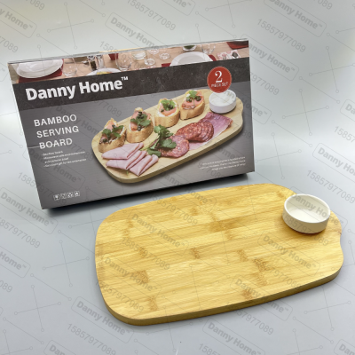 Danny Home Ceramic and Wooden Tray Food Dispatch Disk a Plate of Multi-Purpose Western Food with Seasoning Color Box Packaging