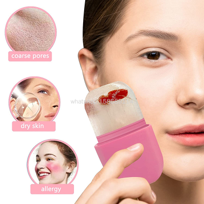 Silicone Ice Mold for Eye Facial Neck Frozen Face Roller Pink Ice Pod Ice Roller