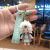 Cartoon Key Button Fire Shadow Crayon Xiaoxin Marvel Kimetsu No Yaiba Figurine Doll Epoxy PVC Key Chain