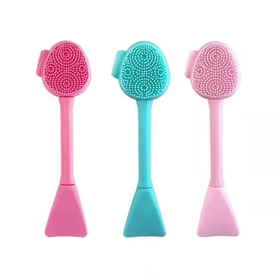 Double-Headed Portable Silicone Facial Mask Brush Makeup Brush Face Cleaning Apply Face Clay Mask Apply Universal Large