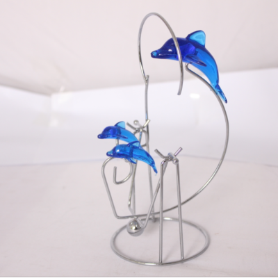 Home Decoration Office Ornaments Couple Holiday Gift Student Physical Experiment Model Dolphin Swing Big No. 2