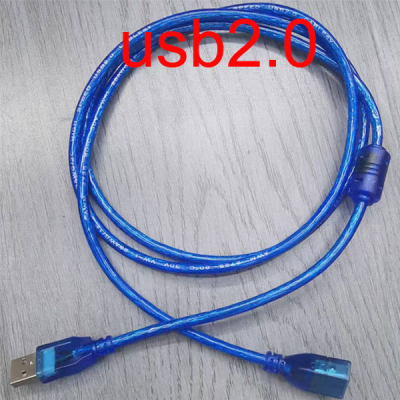 Translucent Blue 1.5 M Usb Extension Cable 2. Version 3.0 Version Male to Female Usb Data Cable