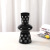 Simple Modern High-End Geometric Frosted Black and White Glass Vase Model Room Home Soft Outfit Crafts Flower Container