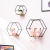 Nordic Instagram Style Wall Storage Rack Creative Hexagonal Combination Shelf Iron Simple Background Decorative Shelf