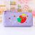 Korean Style Hand-Painted Cartoon Pencil Bag Vigorous Girl Large Capacity Portable Stationery Case Student Storage Bag Fixed Logo