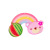 Cartoon Rainbow Animal Brooch Cute Acrylic Individual Badge Ins Girl Bag Pendant Ornament Small Pin