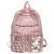 INS Backpack Female Japanese Cute Plaid Rabbit Ears Soft and Adorable Girls Backpack Grade 3-6 Junior High School Student Leisure Schoolbag