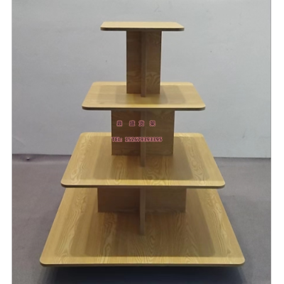 Boutique Wooden Square Table Square Display Stand Promotion Table