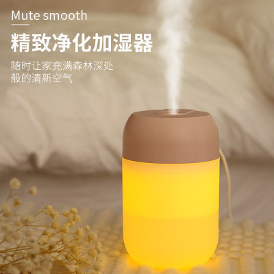 Small Night Lamp New Humidifier Desktop Home Mute Humidifier USB Multi-Function Car Air Purifier Spray