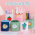 INS Creative Double Grid Pen Holder Girl Heart Cartoon Student Office Desk Surface Panel Multi-Function Separated Storage Box Ornaments