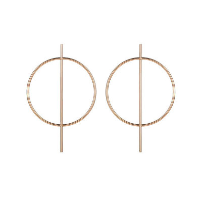 Personality Large Circle Geometric Ear Studs Nightclub Fashion and Trendy Style Simple Style Temperament Wild Popular Earrings